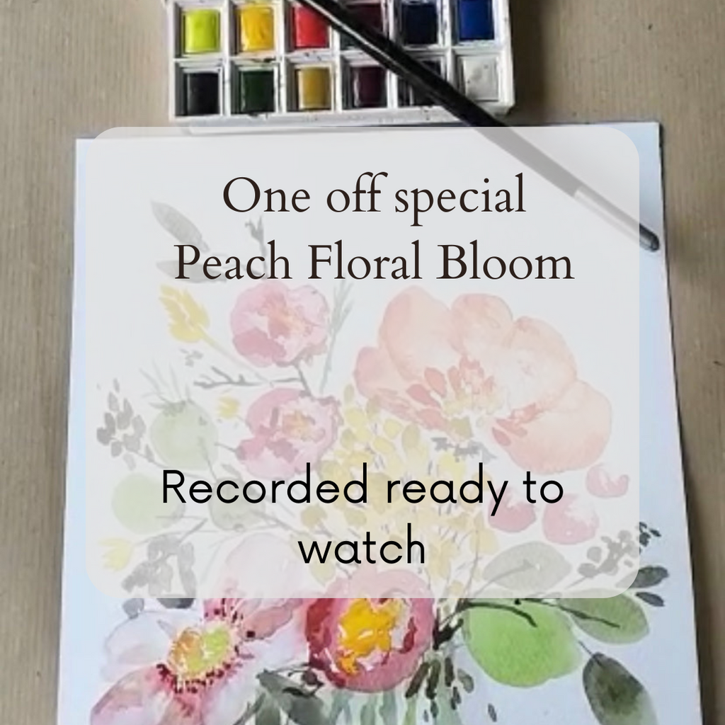 Peach blooms special, recorded watercolour floral class