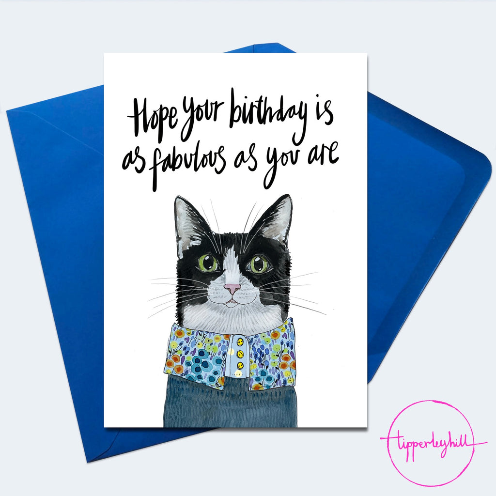 AS119FABCAT "Hope your birthday is a fabulous as you are"