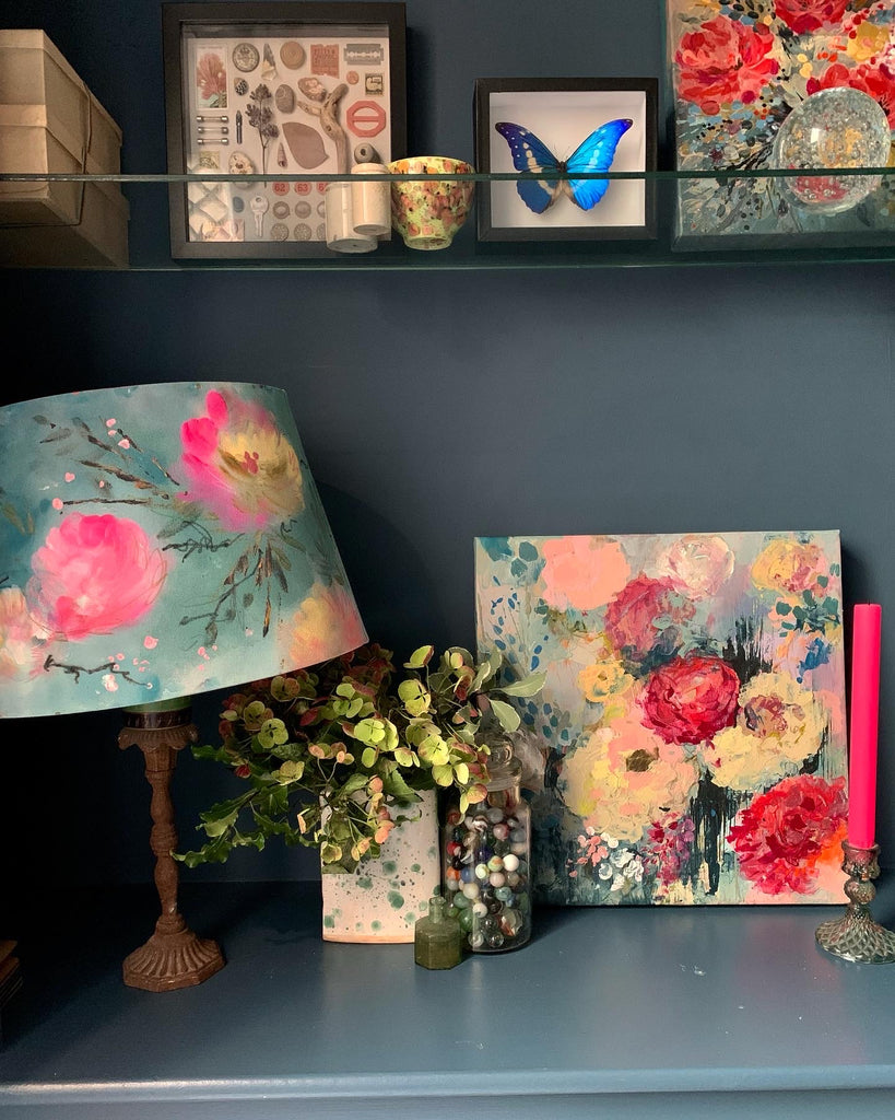 Floral lampshade painting class 7-9pm, Thursday  18th January upstairs in the cocktail bar at The Bedford Pub in Balham, London