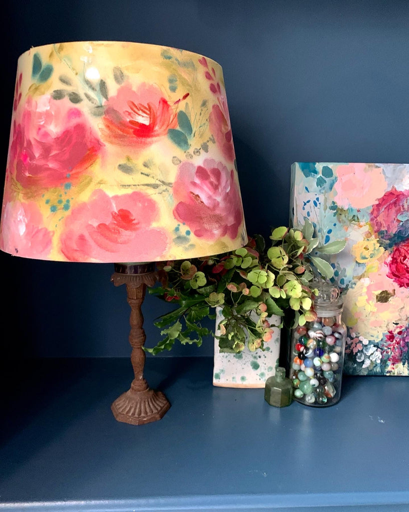Floral lampshade painting class 7-9pm, Thursday  18th January upstairs in the cocktail bar at The Bedford Pub in Balham, London