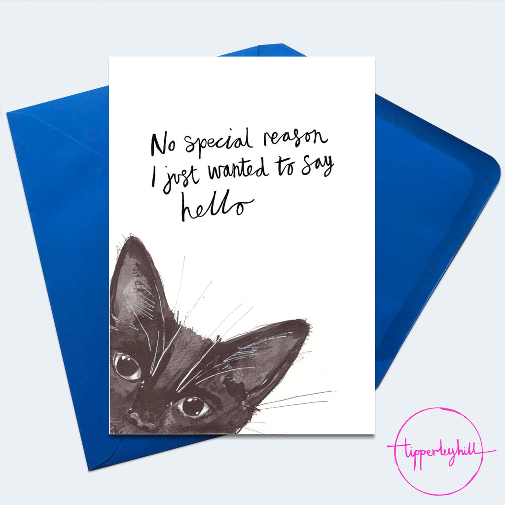 Card, AS30HELLO, Pop cat, ‘No special reason, I just wanted to say hello’
