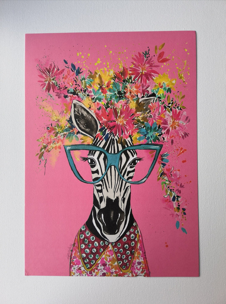 Zebra Print Pink A3