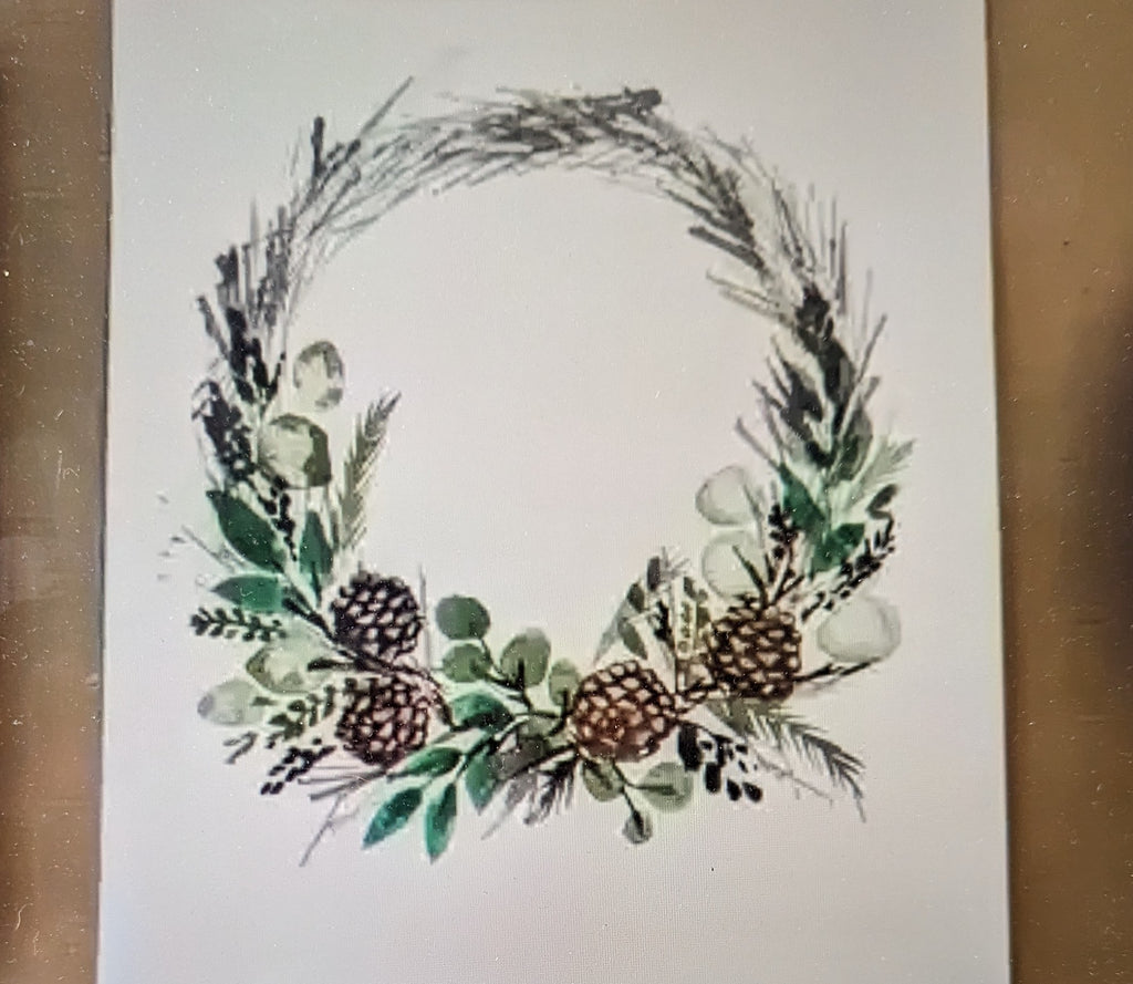 Recorded and ready to watch Festive collection, sway, wreath, vase, in watercolour' (set of 3)