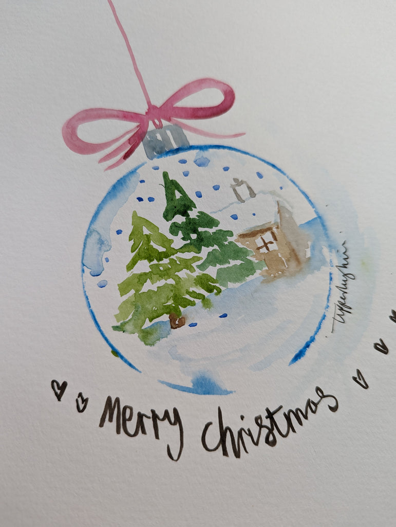 Festive Floral watercolour classes December  (set of 4)