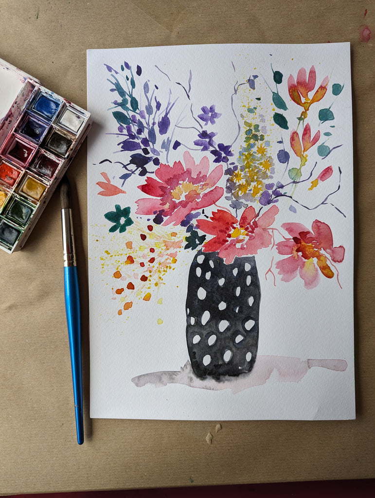 Joyful Blooms, watercolour classes  (set of 4)