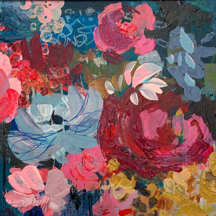 Abstract floral painting class 7-9pm, Thursday 22nd February upstairs in the cocktail bar at The Bedford Pub in Balham, London