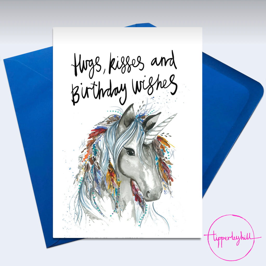 Card, AS15SEREN, Seren the unicorn, ‘Happy Birthday’