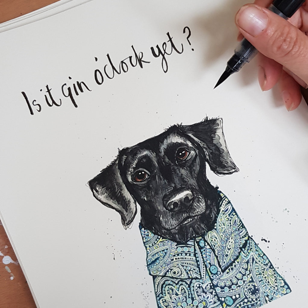 Animal art, Skip the Black Labrador
