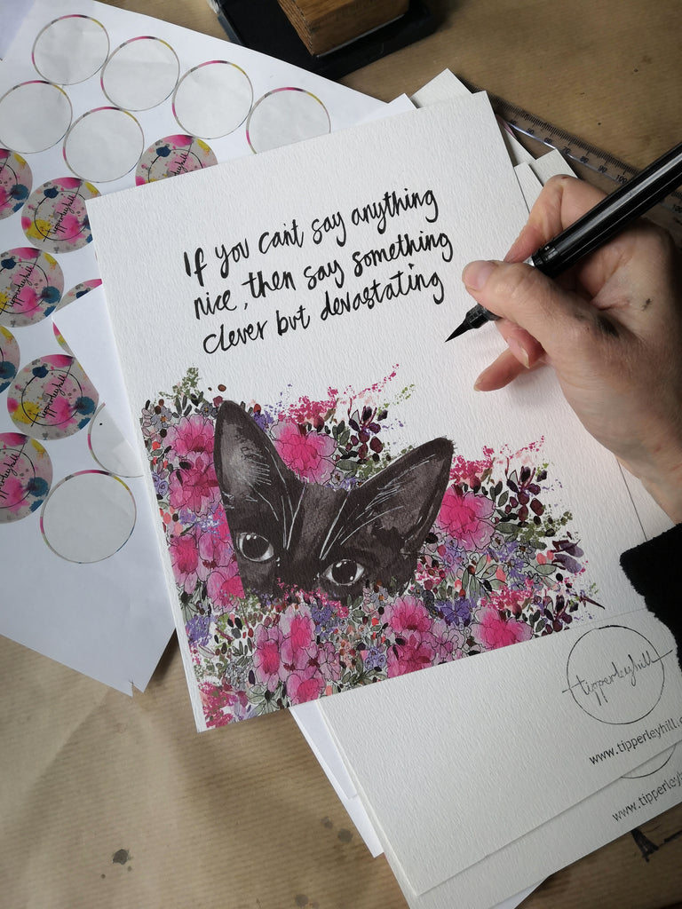 Animal art, Pop cat in flowers