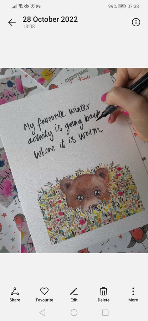 Animal art, Flower field, bear cub.