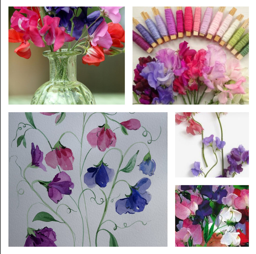 Recorded and ready to watch watercolour art classes (set of 5 ranunculus, tulips, lilac, sweet pea and vase composition)