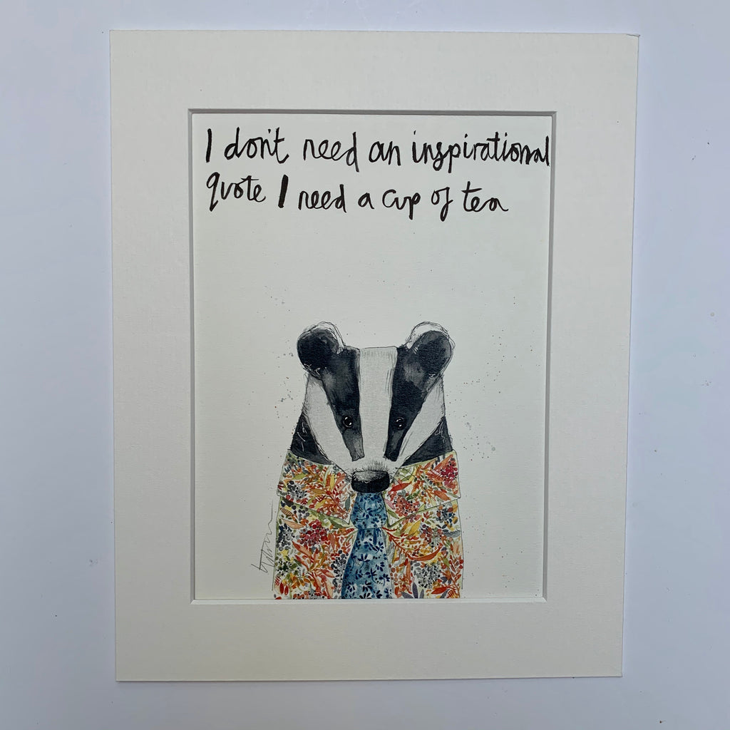 Animal Art, Bertie Badger