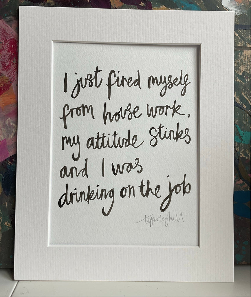 Original,hand written, quote only painted
