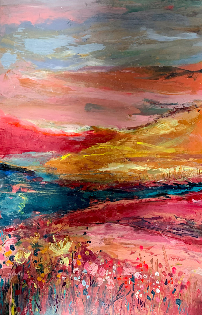 Abstract landscape, ‘The peace of wild things’, 61 x 91