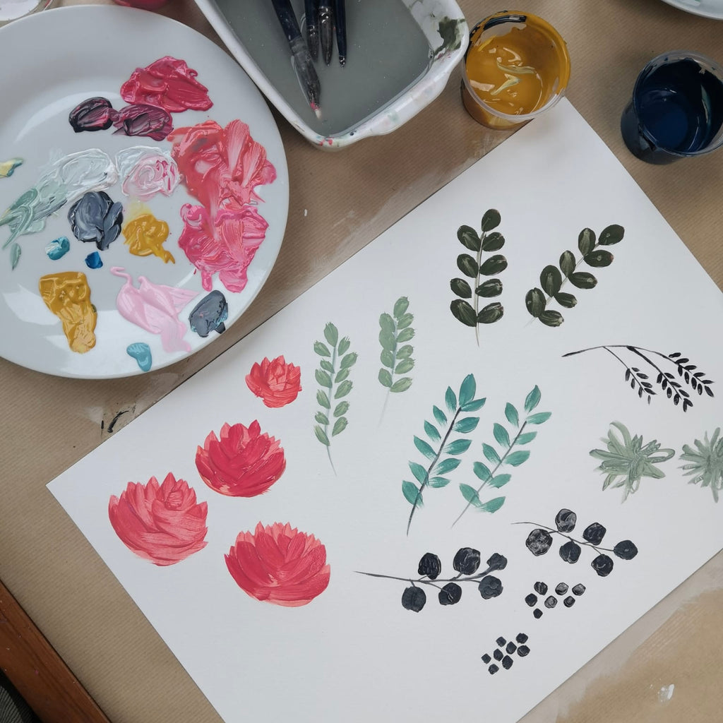 Recorded Christmas Wreath mini masterclass in acrylics