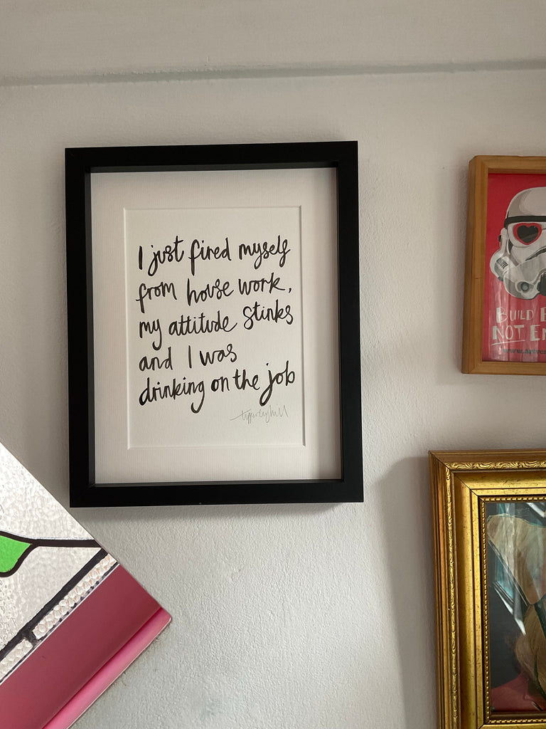 Original,hand written, quote only painted