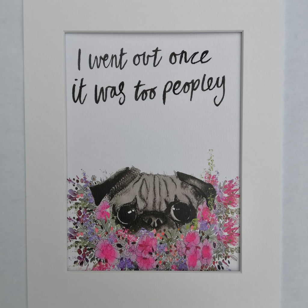 Animal art, Pug eyes in flowers