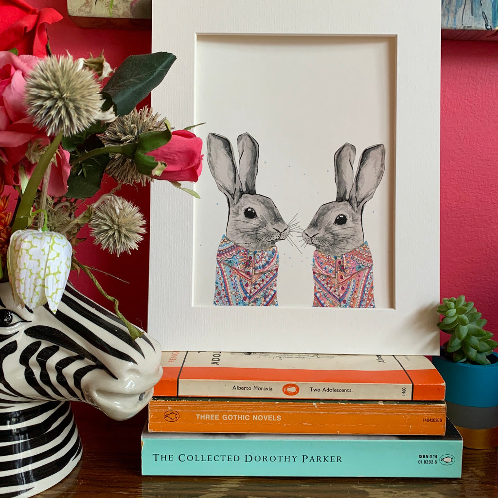 Animal art, bunnies