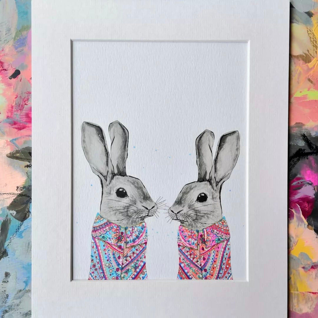 Animal art, bunnies