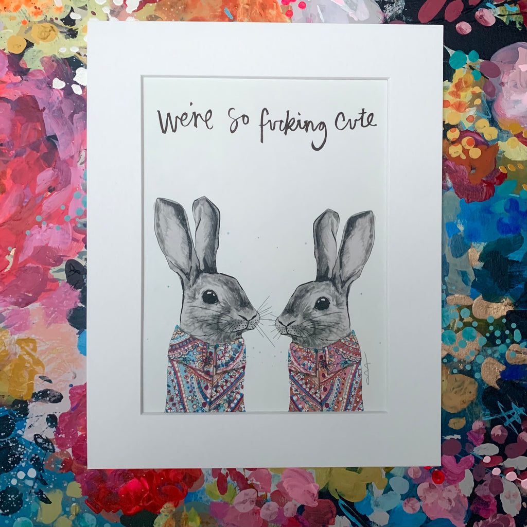 Animal art, bunnies