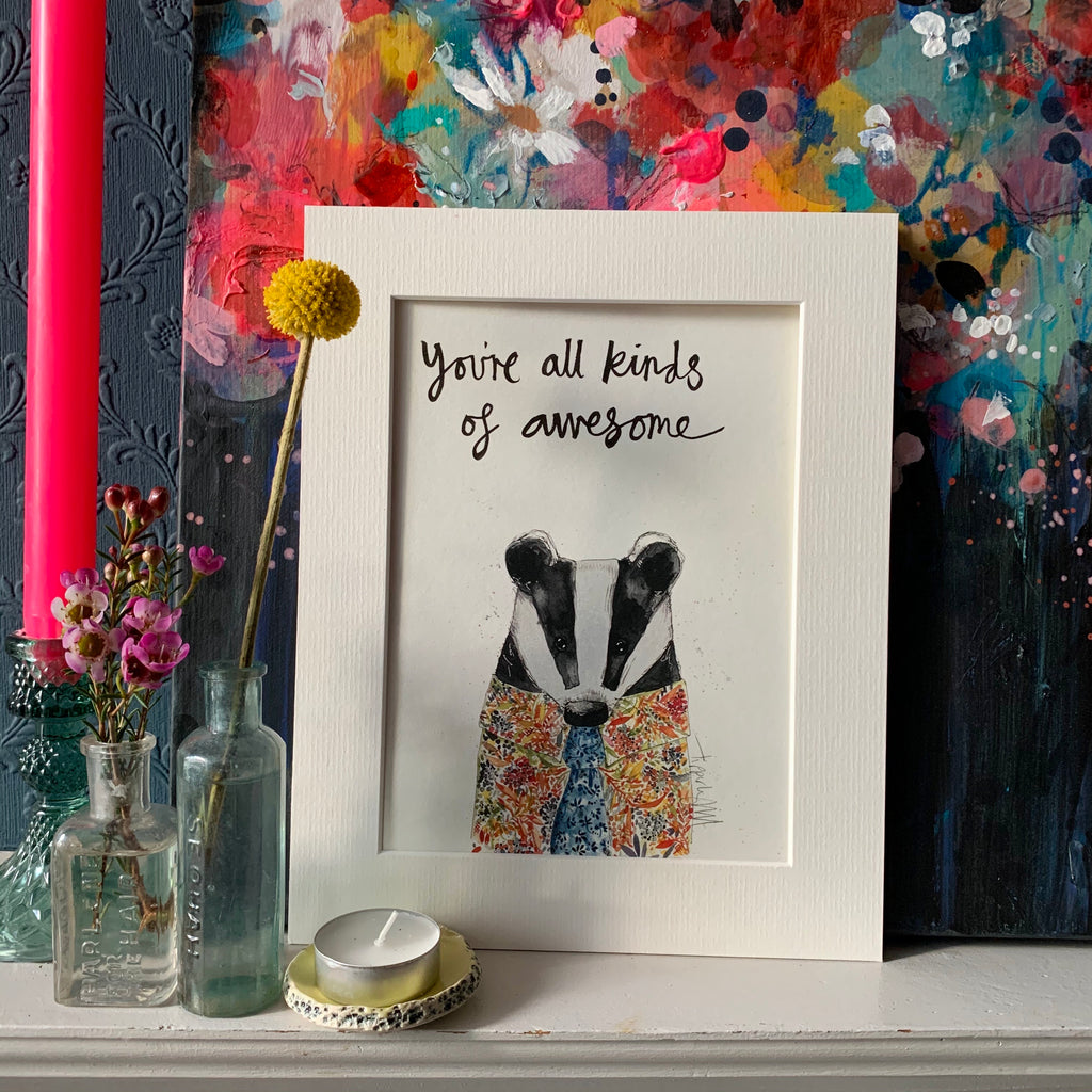 Animal Art, Bertie Badger