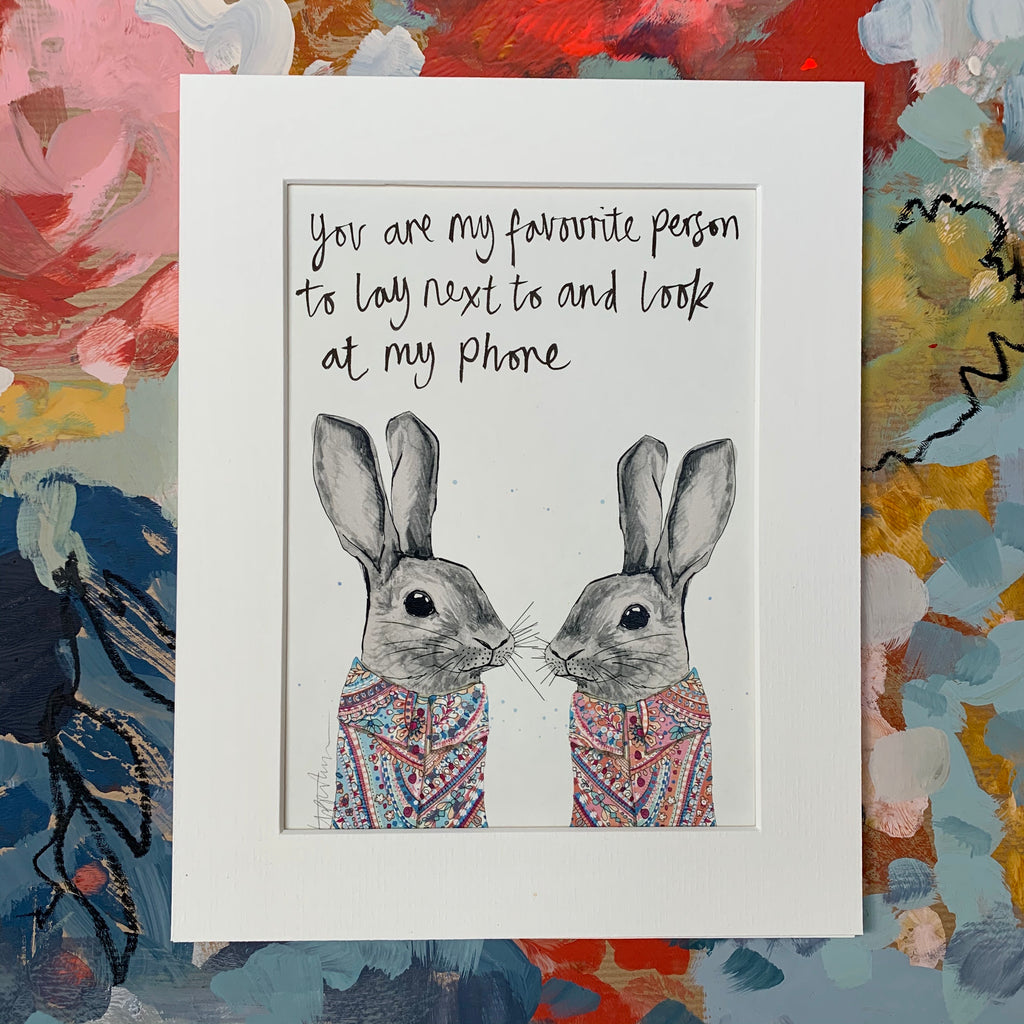 Animal art, bunnies