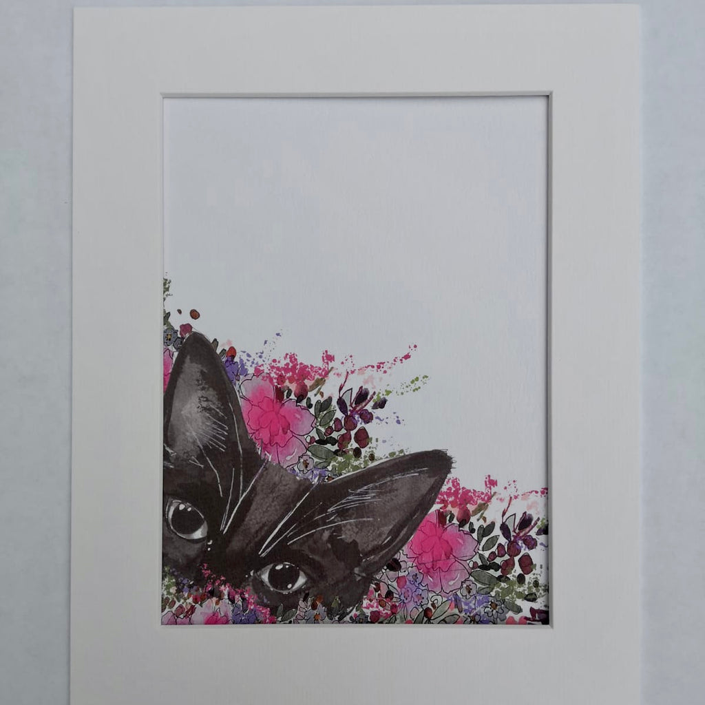 Animal art, Pop cat in flowers