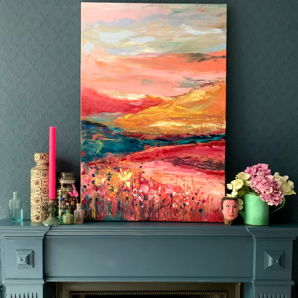 Abstract landscape, ‘The peace of wild things’, 61 x 91