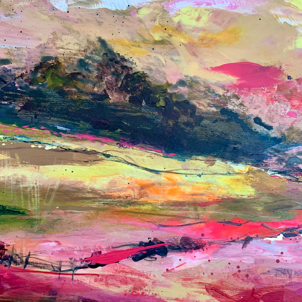 Abstract landscape, ‘Crimson and gold’