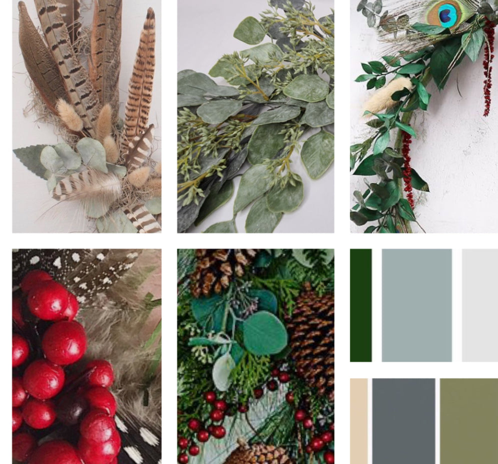 Recorded and ready to watch watercolour classes ‘Festive Flowers’ (set of 3 Cyclamen, Feather and foliage swag and Mistletoe and ivy)