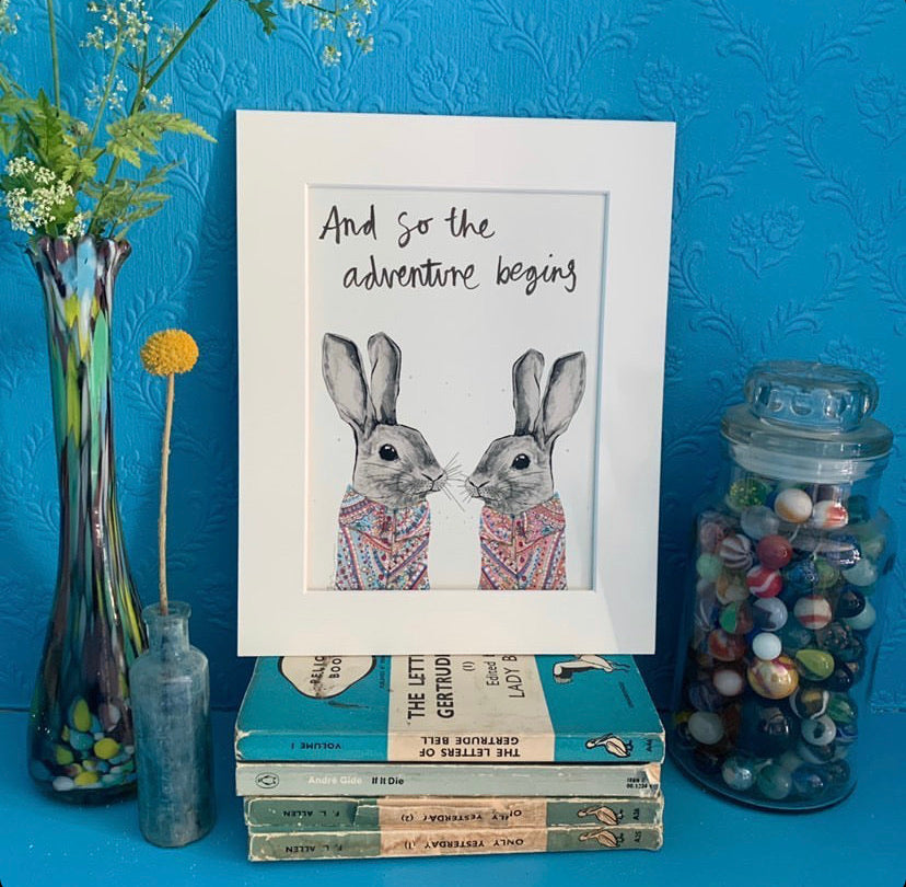 Animal art, bunnies